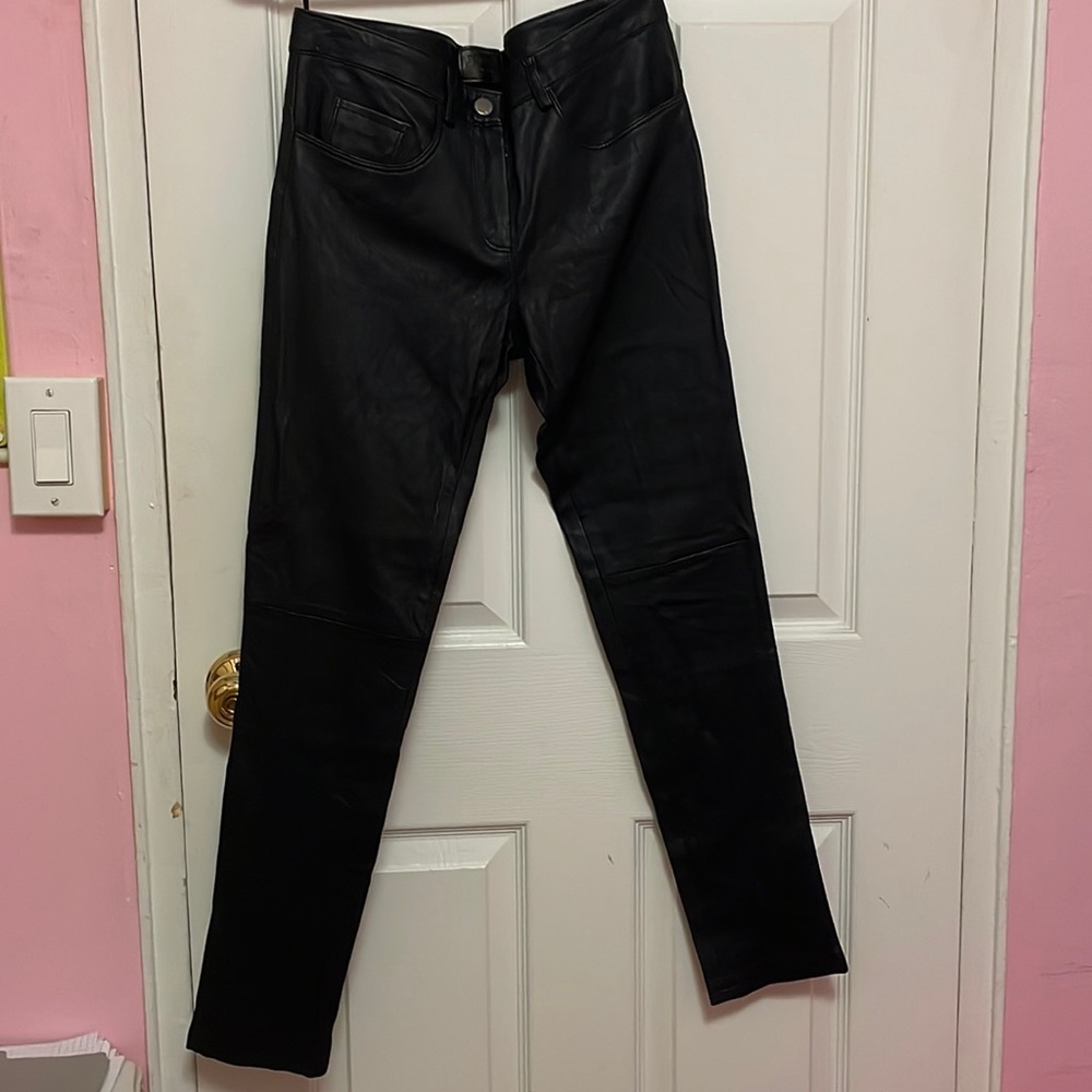 Prada Milano black leather pants